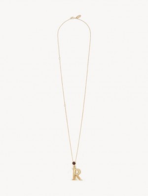 Chloe Alphabet With Pendant Ketten Gold | CHE-SR14338