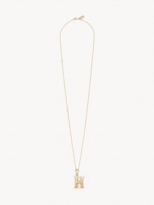 Chloe Alphabet With Pendant Ketten Gold | CHE-SR14348