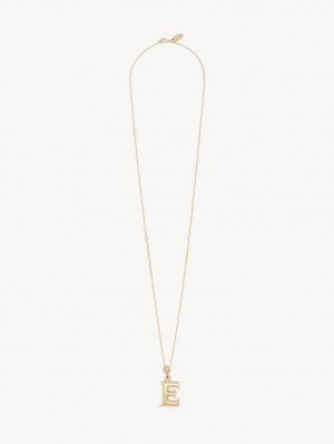 Chloe Alphabet With Pendant Ketten Gold | CHE-SR14351