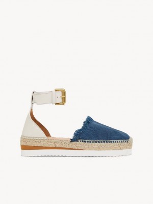 Chloe Glyn Espadrilles Sandalen Tiefesblau | CHE-SR14819