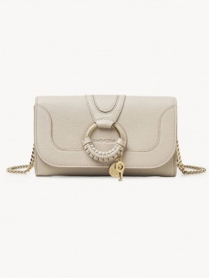 Chloe Hana Chain Große Geldbörse Beige | CHE-SR14913