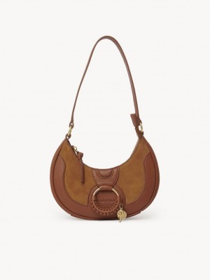 Chloe Hana Half Moon Schultertaschen Braun | CHE-SR14659