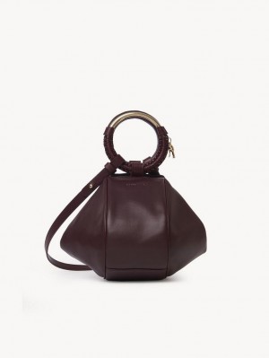 Chloe Hana Wristlet Crossbody Taschen Bordeaux | CHE-SR14719