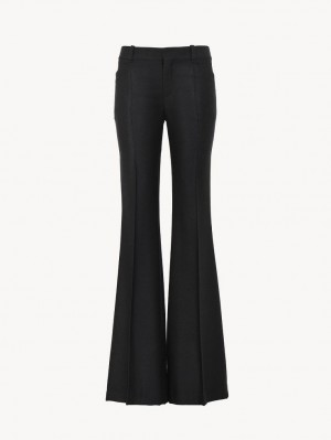 Chloe High-waisted Flare Anzüge Schwarz | CHE-SR14039