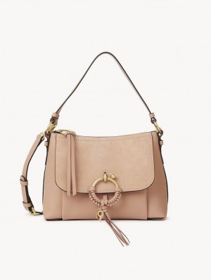 Chloe Joan Small Schultertaschen Kaffee Rosa | CHE-SR14697