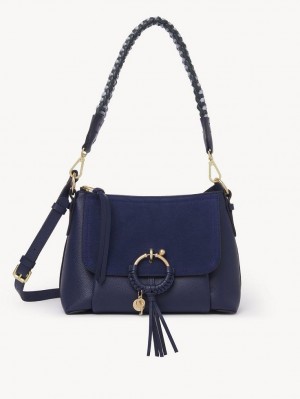 Chloe Joan Small Schultertaschen Navy | CHE-SR14647