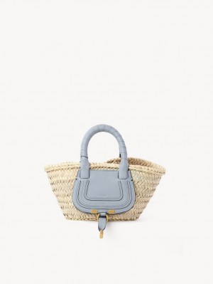 Chloe Marcie Basket Mini Taschen Blau | CHE-SR13661