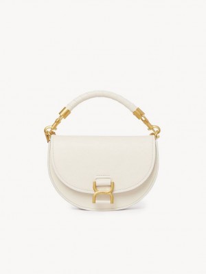 Chloe Marcie Chain Flap Crossbody Taschen Weiß | CHE-SR13619