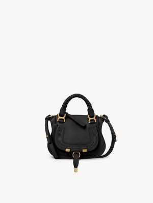 Chloe Marcie Double Carry Mini Taschen Schwarz | CHE-SR13713