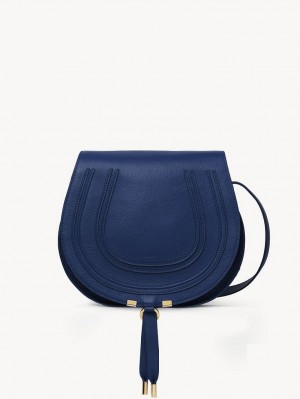 Chloe Marcie Medium Crossbody Taschen Tiefesblau | CHE-SR13497