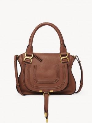 Chloe Marcie Small Double Carry Crossbody Taschen Braun | CHE-SR13620