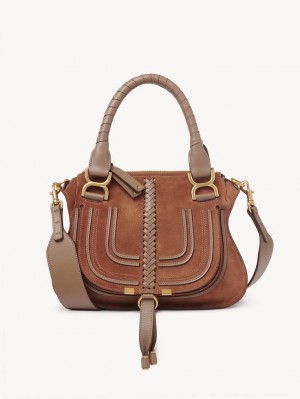 Chloe Marcie Small Double Carry Schultertaschen Braun | CHE-SR13440