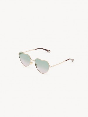 Chloe Milane Sonnenbrille Grün Rosa | CHE-SR14549