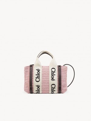 Chloe Mini Woody Crossbody Taschen Rosa | CHE-SR13464