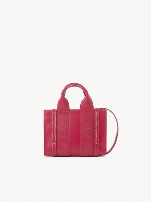 Chloe Mini Woody Crossbody Taschen Rosa | CHE-SR13549