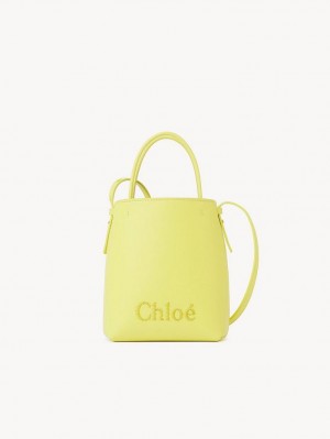 Chloe Sense Tote Mini Taschen Gelb | CHE-SR13672