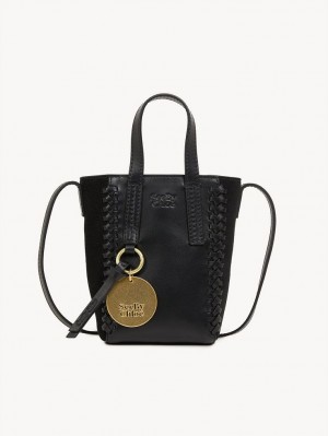 Chloe Tilda Tote Mini Taschen Schwarz | CHE-SR14752