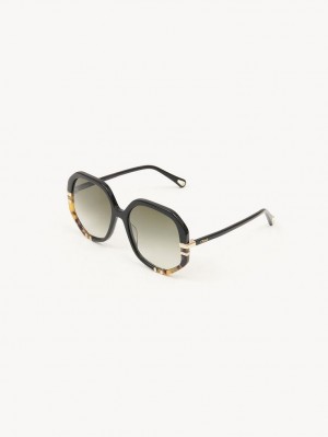 Chloe West Sonnenbrille Schwarz | CHE-SR14560