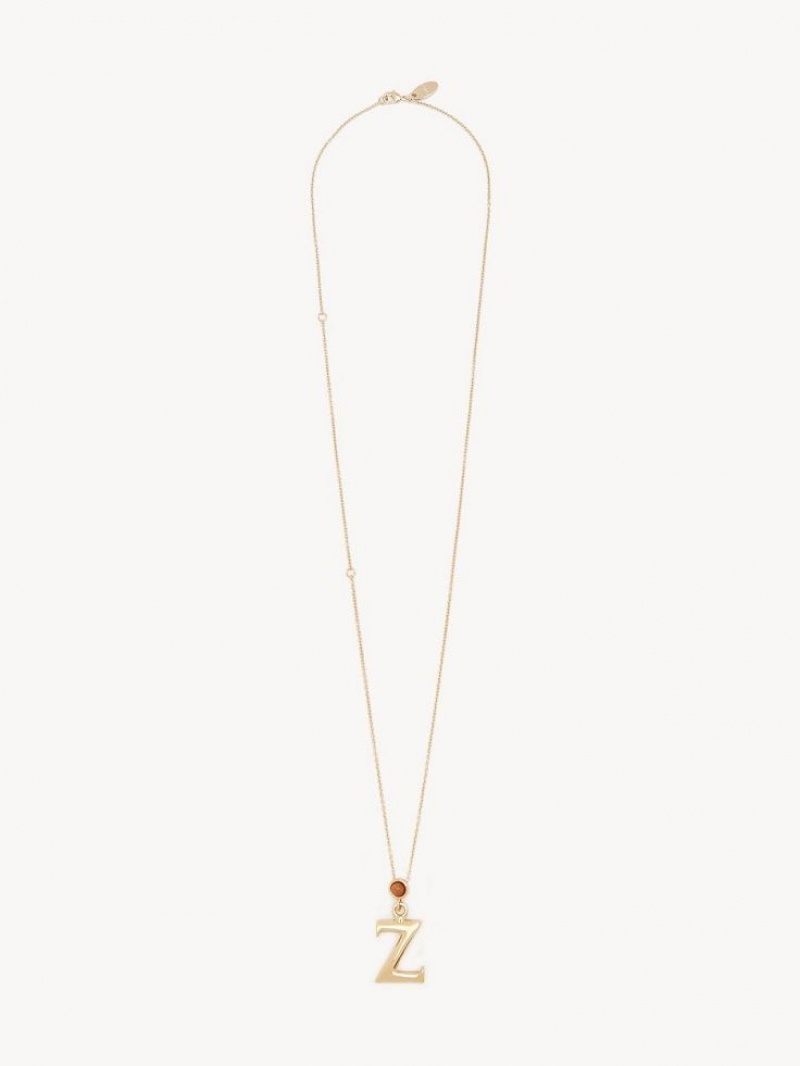 Chloe Alphabet With Pendant Ketten Gold | CHE-SR14330