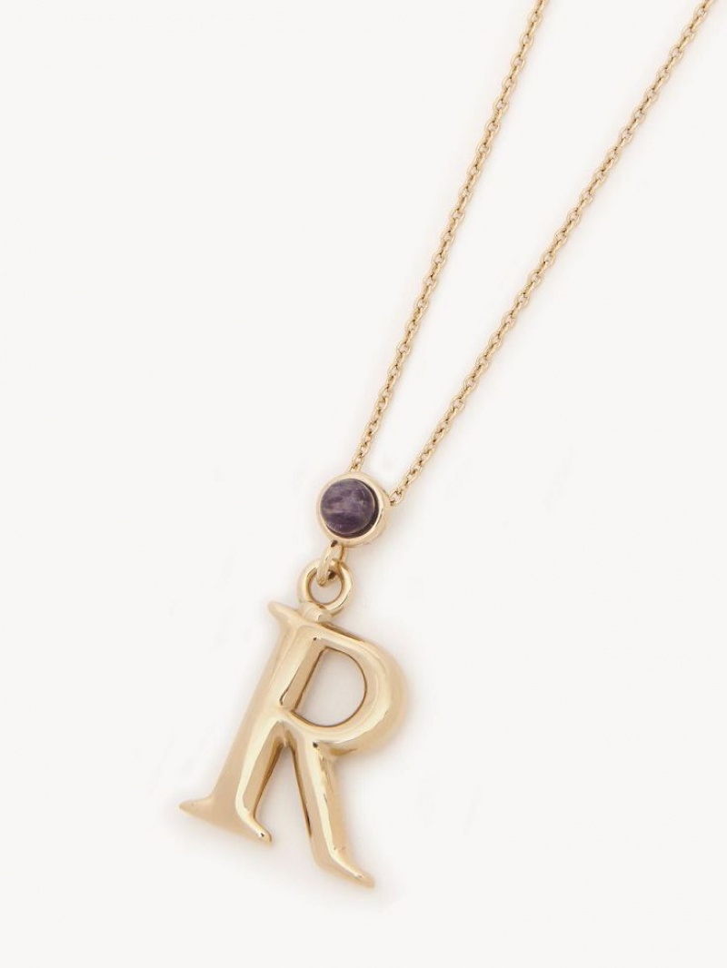 Chloe Alphabet With Pendant Ketten Gold | CHE-SR14338