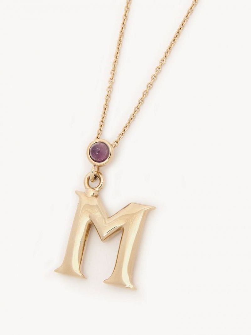 Chloe Alphabet With Pendant Ketten Gold | CHE-SR14343