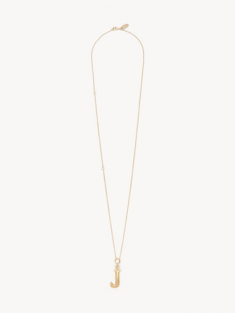 Chloe Alphabet With Pendant Ketten Gold | CHE-SR14346