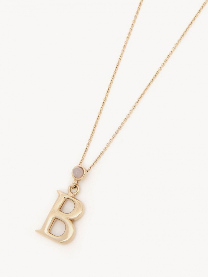 Chloe Alphabet With Pendant Ketten Gold | CHE-SR14422