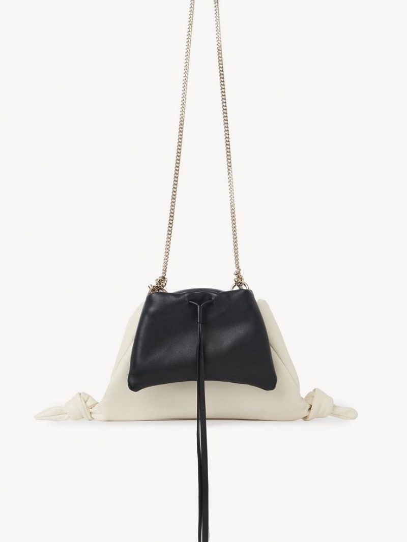 Chloe Arlène Pouch Mini Taschen Weiß Schwarz | CHE-SR13739