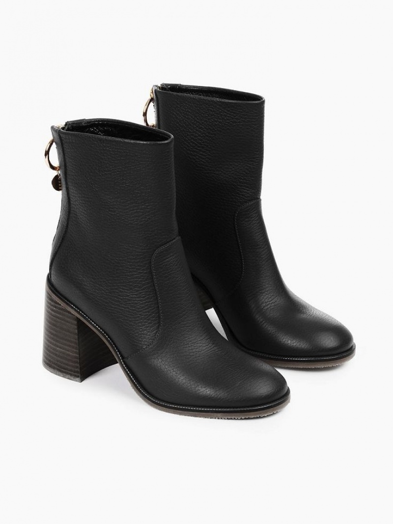 Chloe Aryel Absatz Stiefeletten Schwarz | CHE-SR14857