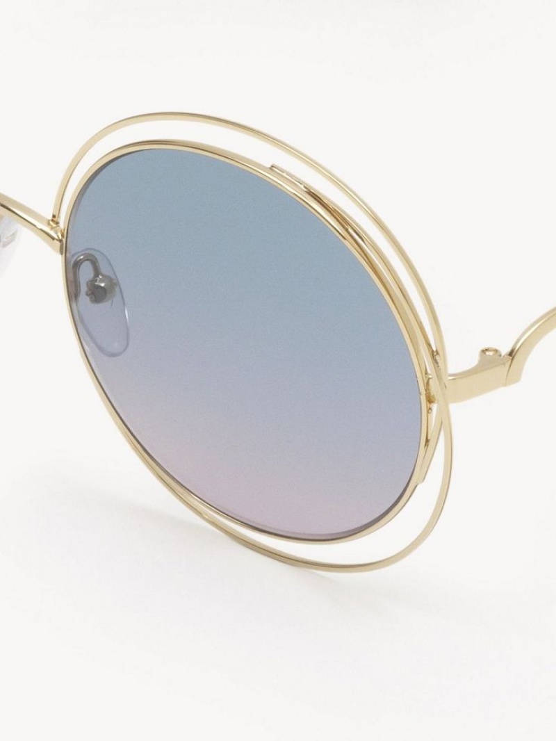 Chloe Carlina Petite Sonnenbrille Azurblau Lila | CHE-SR14539