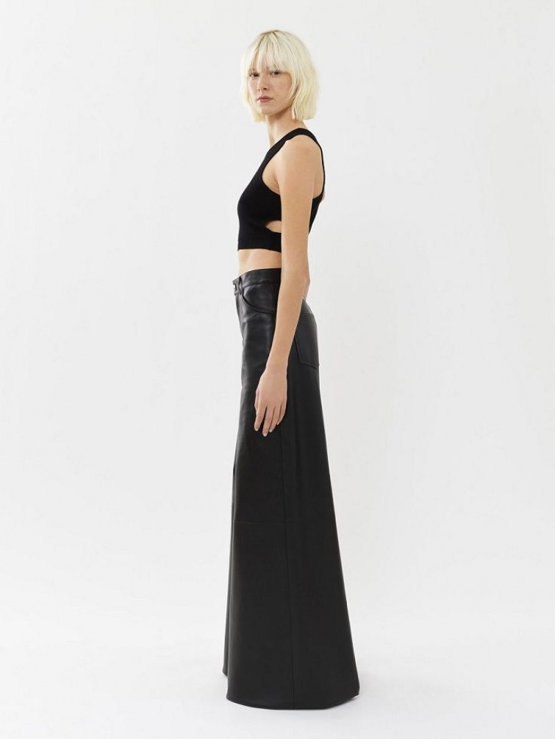 Chloe Cropped Oberteile Schwarz | CHE-SR13882