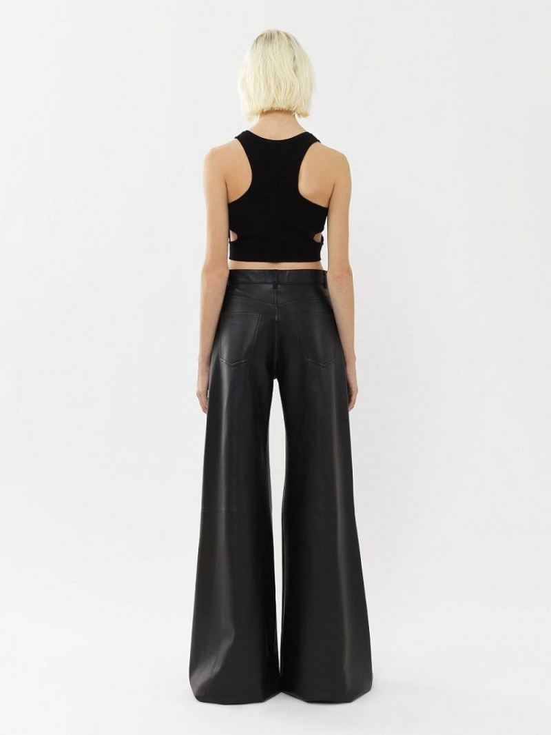 Chloe Cropped Oberteile Schwarz | CHE-SR13882