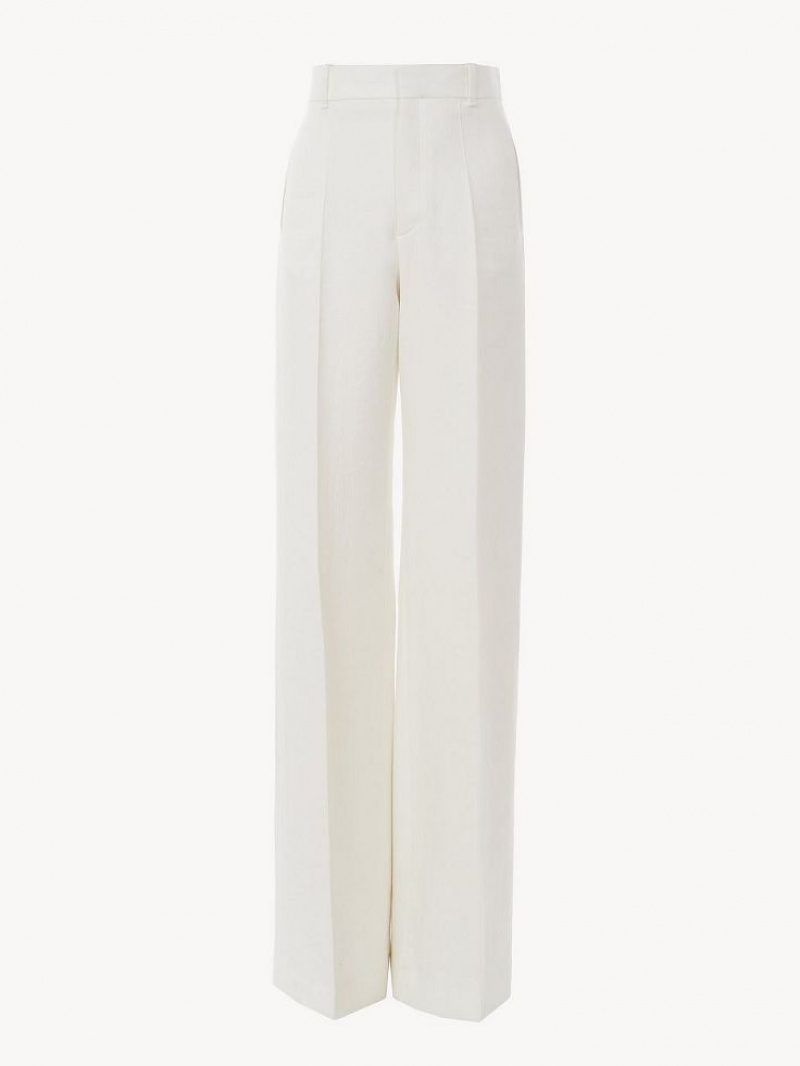 Chloe Flared Hose Weiß | CHE-SR14003