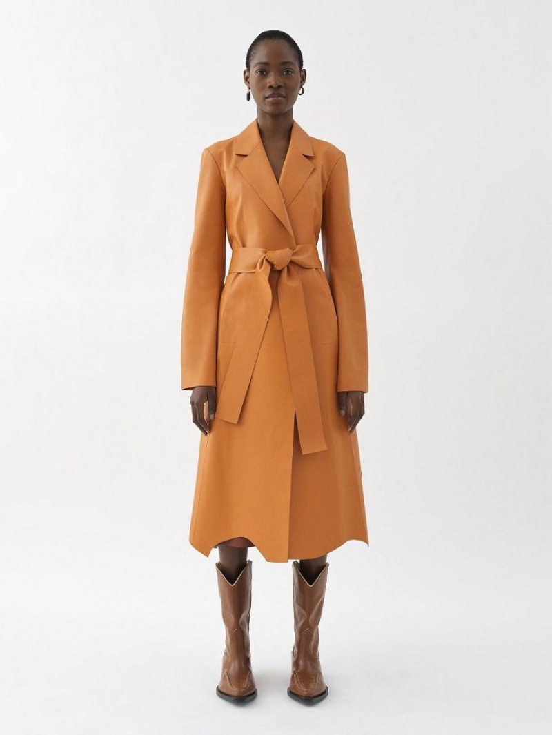 Chloe Generous Wrap Mäntel Orange | CHE-SR13785