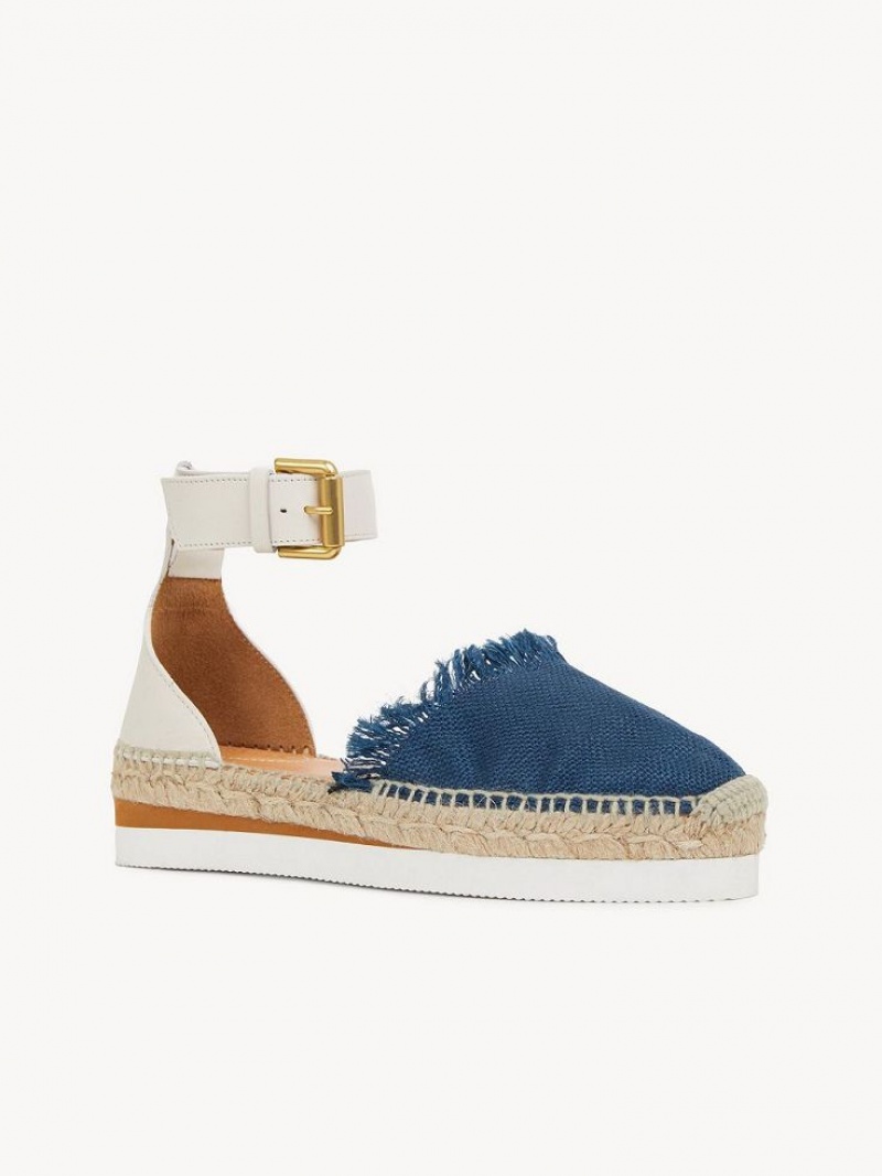 Chloe Glyn Espadrilles Sandalen Tiefesblau | CHE-SR14819