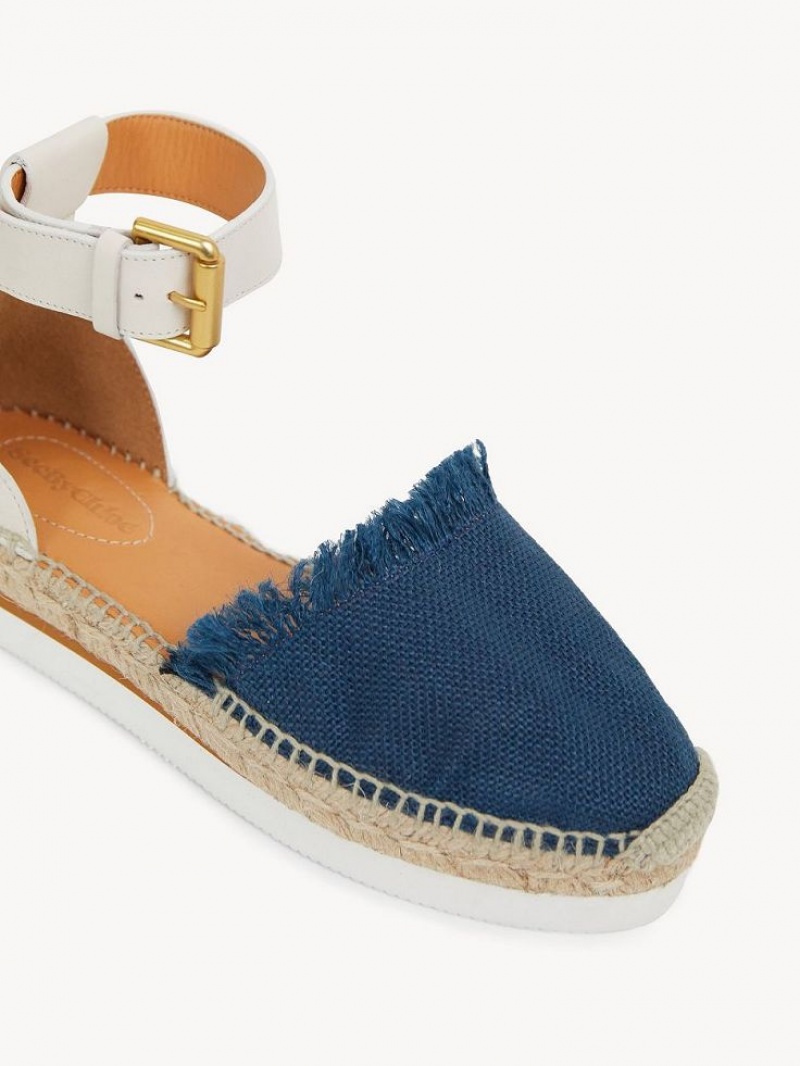 Chloe Glyn Espadrilles Sandalen Tiefesblau | CHE-SR14819