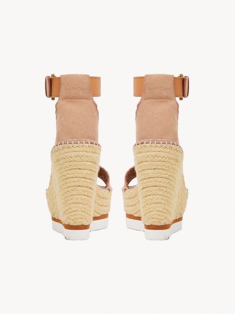 Chloe Glyn Espadrilles Wedge Hell | CHE-SR14800