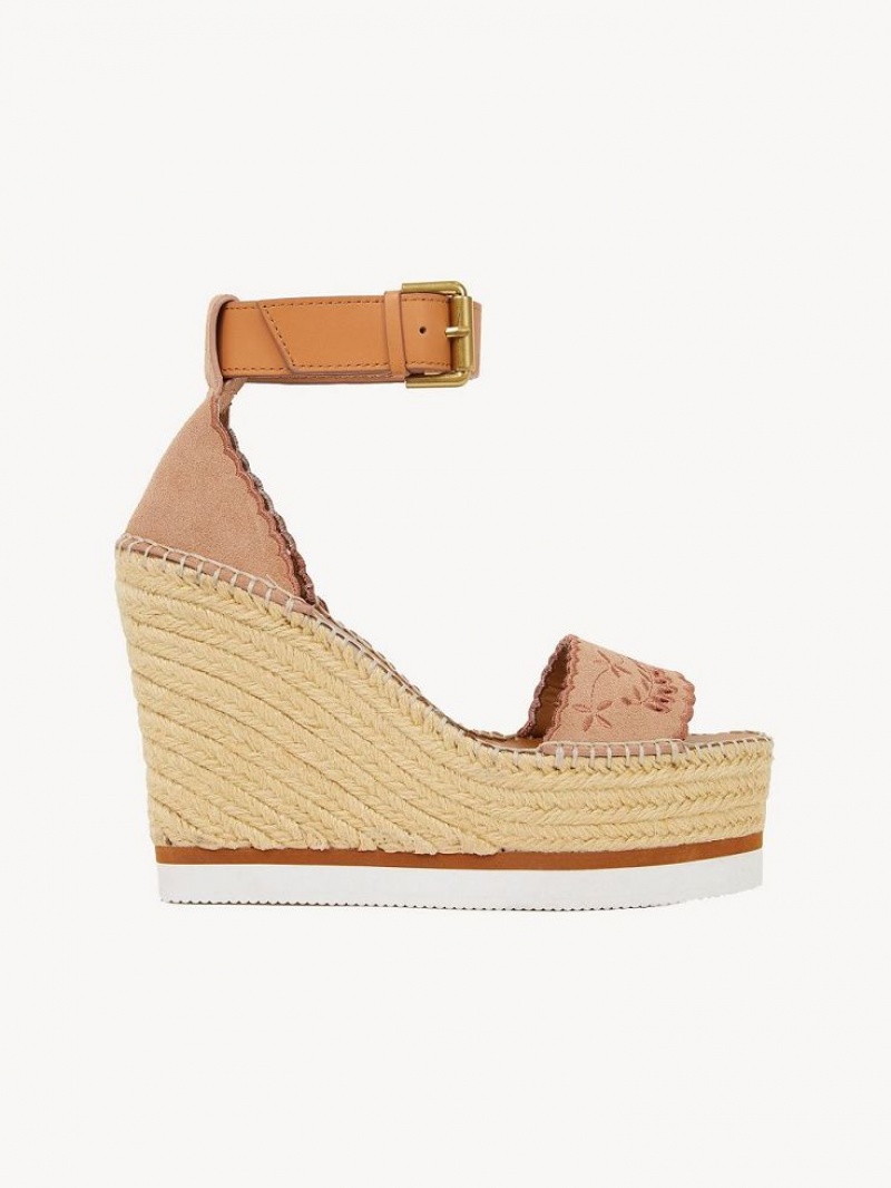 Chloe Glyn Espadrilles Wedge Hell | CHE-SR14800