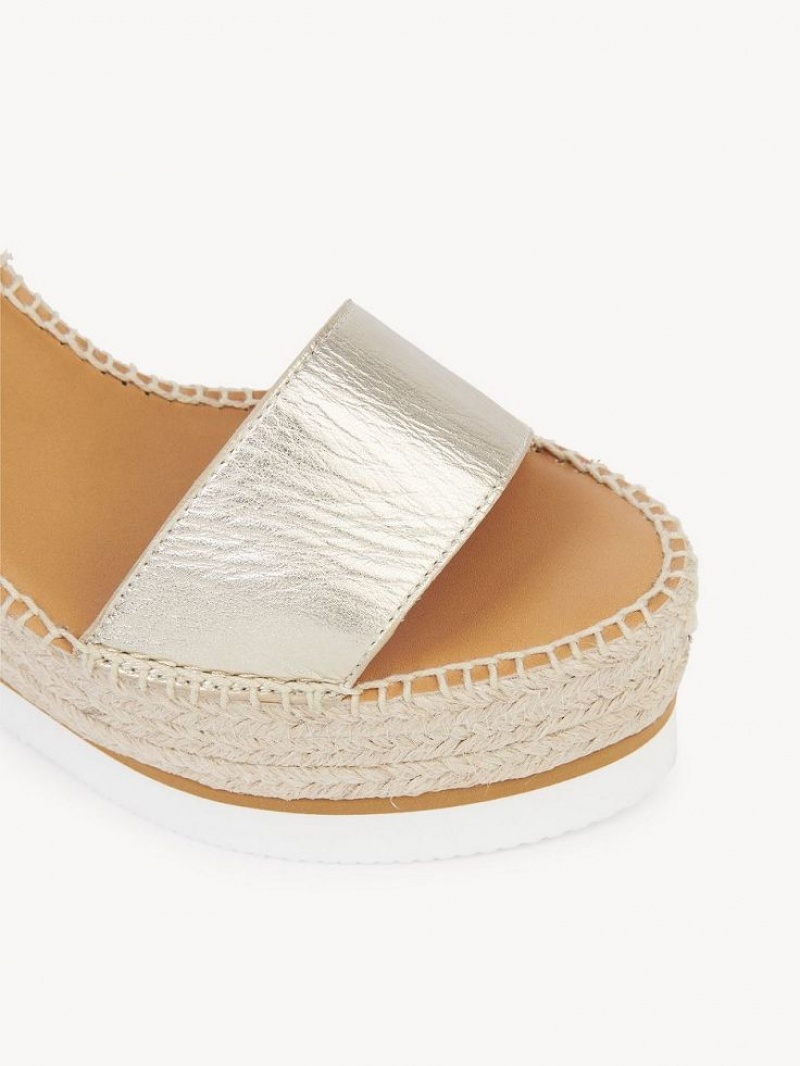 Chloe Glyn Espadrilles Wedge Silber | CHE-SR14843