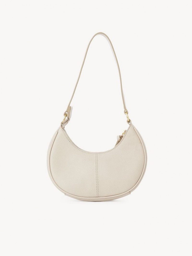 Chloe Hana Half Moon Schultertaschen Beige | CHE-SR14662