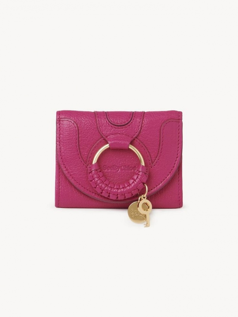 Chloe Hana Tri Fold Kleine Geldbörse Rosa | CHE-SR14895