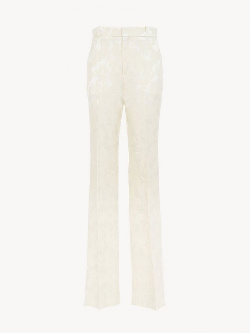 Chloe High-waisted Tailored Hose Weiß | CHE-SR14023