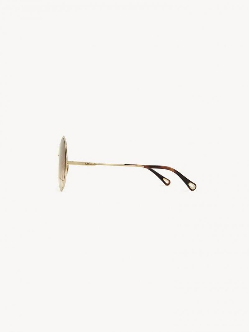 Chloe Honoré Sonnenbrille Gold Dunkelrot | CHE-SR14563