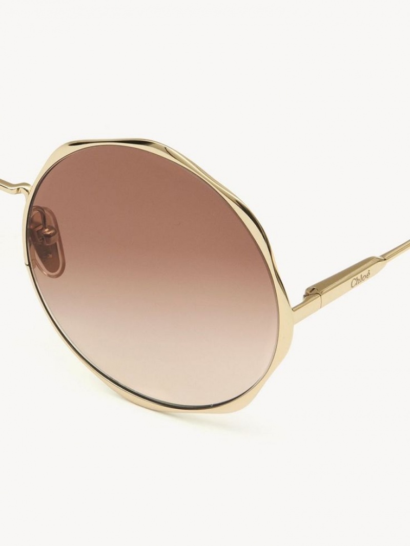 Chloe Honoré Sonnenbrille Gold Dunkelrot | CHE-SR14563