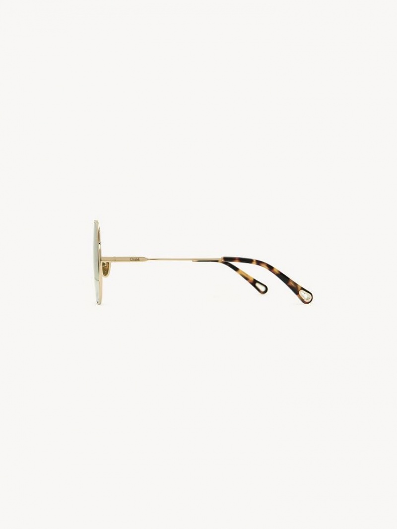 Chloe Honoré Sonnenbrille Gold Grün | CHE-SR14567