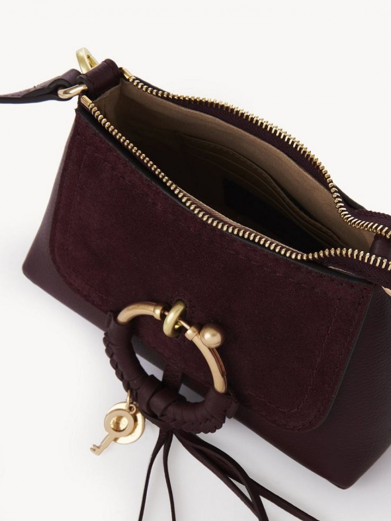 Chloe Joan Mini Schultertaschen Bordeaux | CHE-SR14634