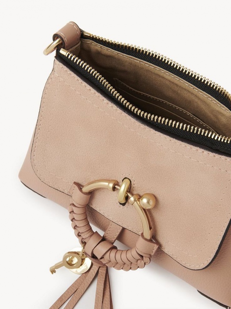 Chloe Joan Mini Schultertaschen Kaffee Rosa | CHE-SR14696