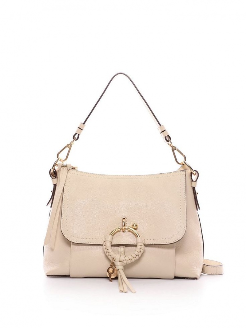 Chloe Joan Small Schultertaschen Beige | CHE-SR14681