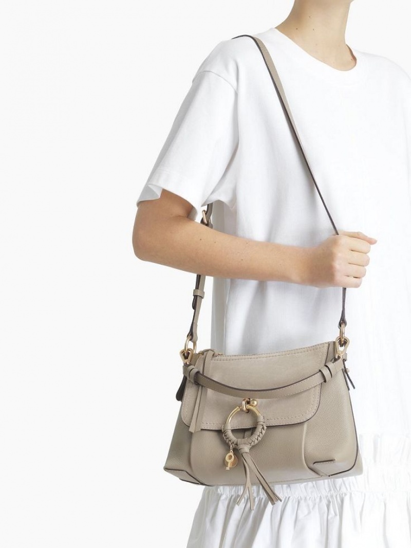 Chloe Joan Small Schultertaschen Grau | CHE-SR14678