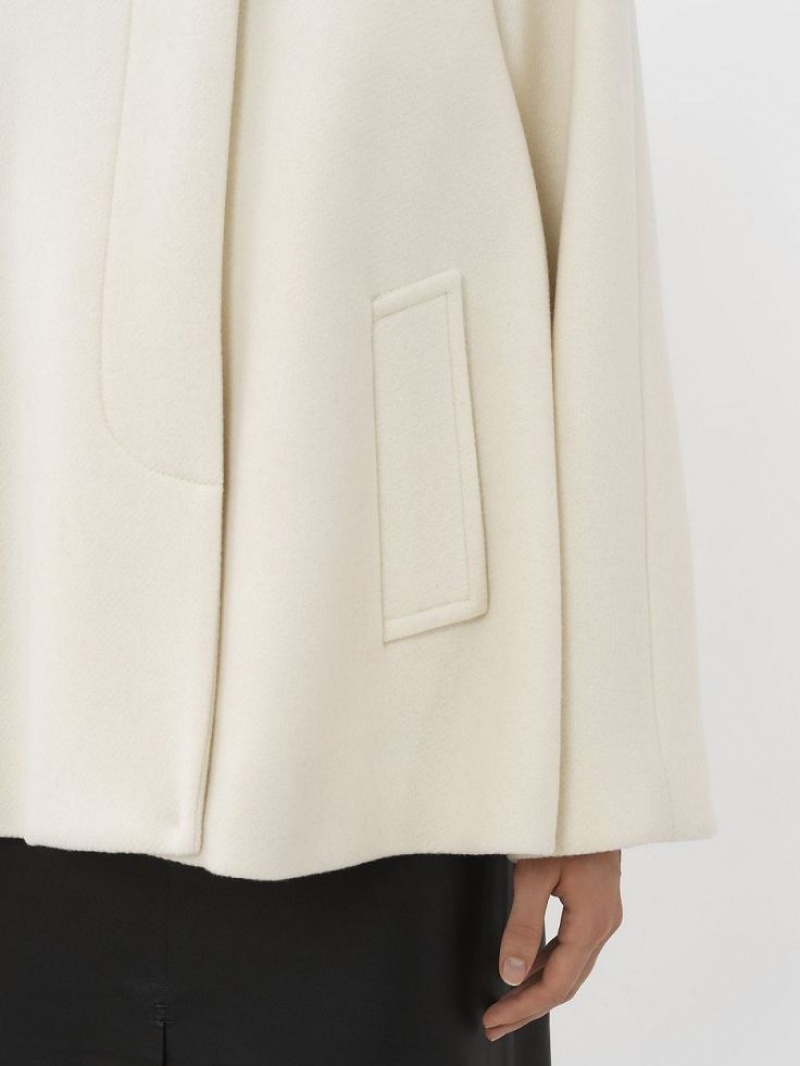 Chloe Kurzes Cape Mäntel Weiß | CHE-SR13799